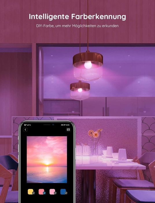 Govee zestaw 2 × inteligentna żarówka E27 RGBWW Wi-Fi 9 W / 800 lm