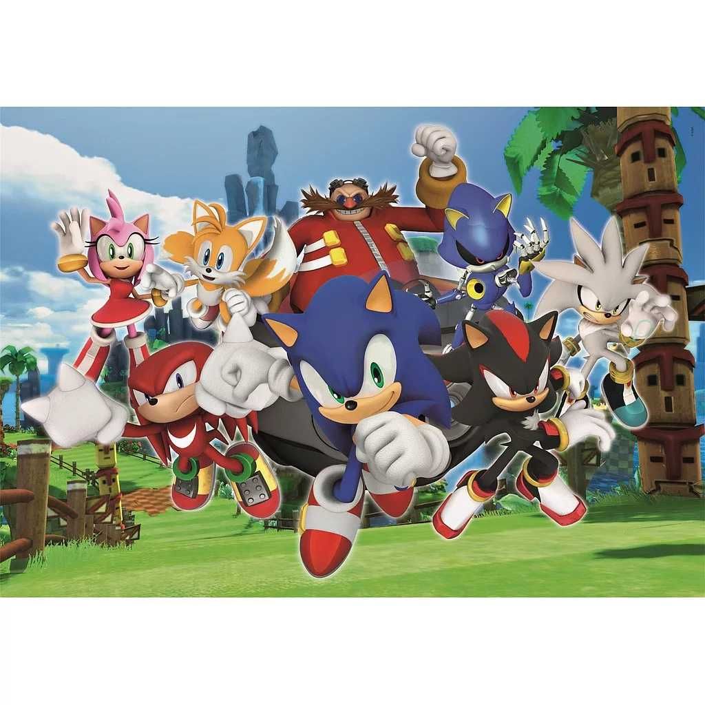 Puzzle Clementoni Sonic the Hedgehog Supercolor 48,5x33,5cm 104 peças