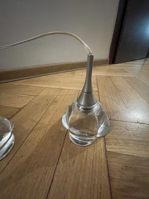 Lampa nad stół kwiatki szklana