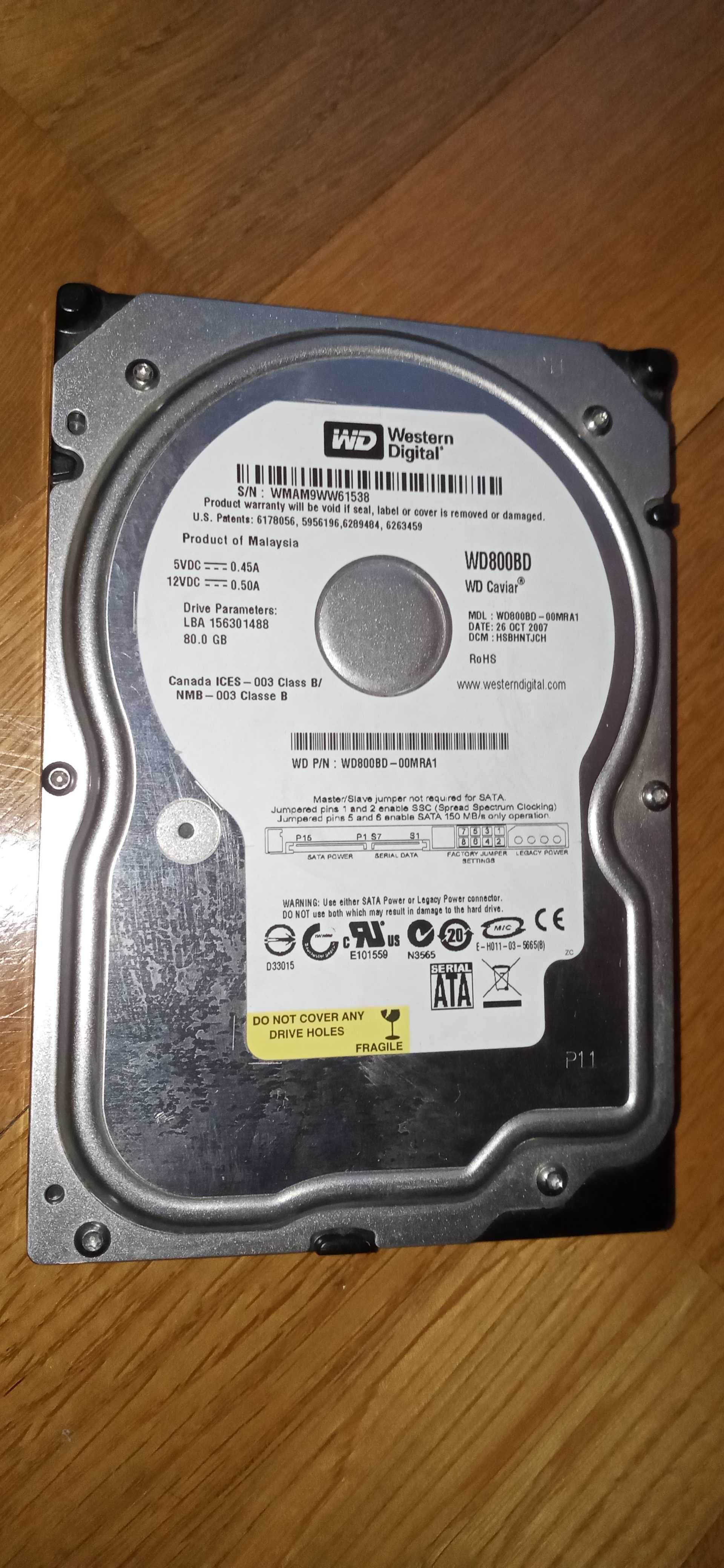 Жорсткий диск 3.5" 80Gb Western Digital (WD800BD).