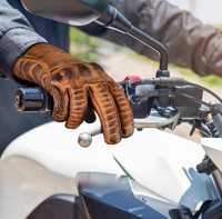 Nowe rękawice skórzane na mototocykl, rozmiar xxl