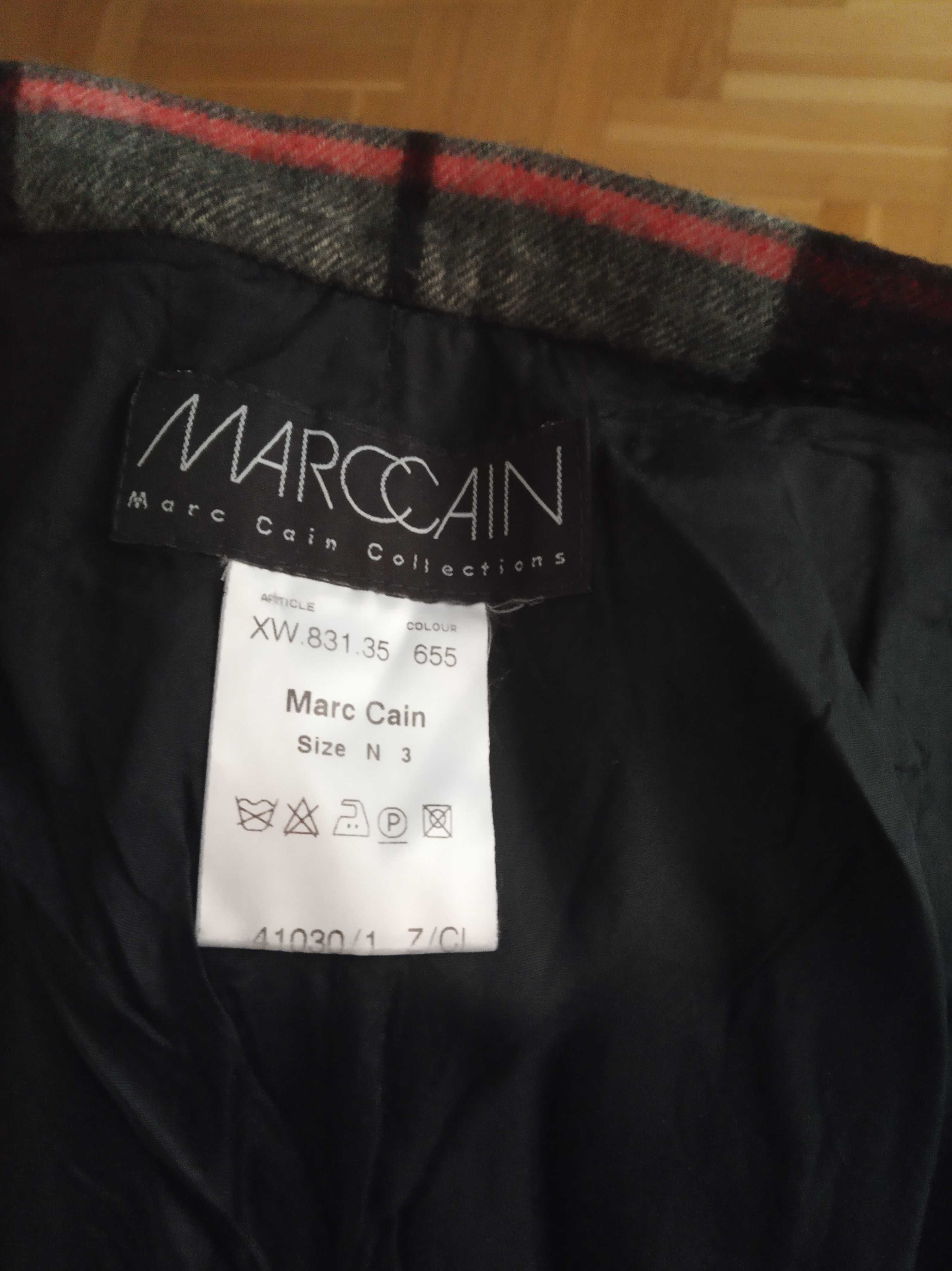 Marc Cain wełna krata spodnie 38 wool vrigin