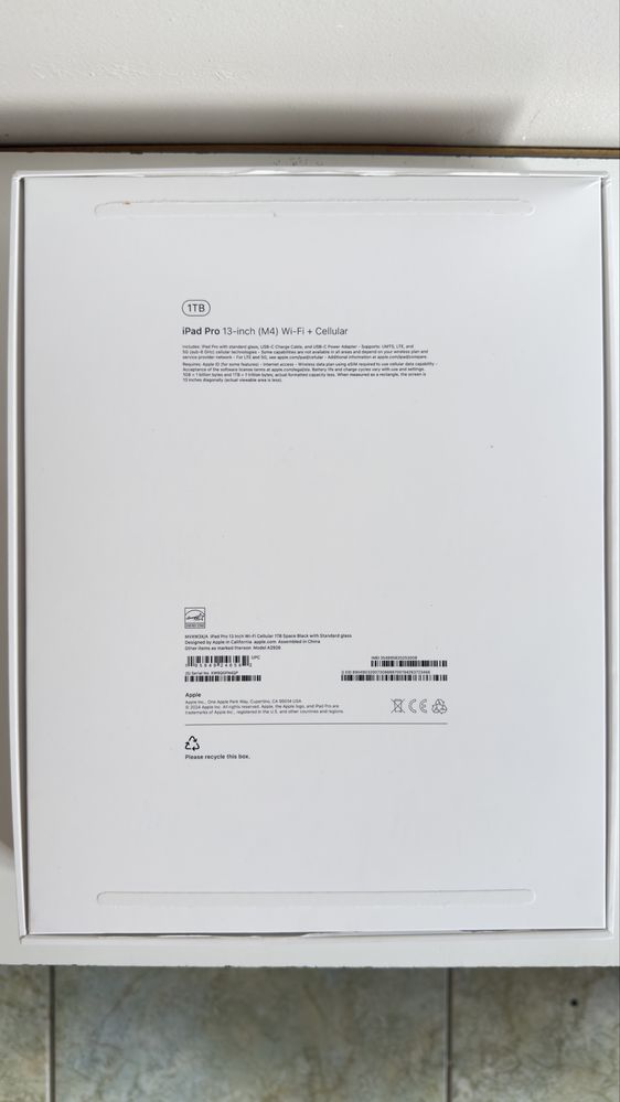 Apple Ipad Pro 13 m4 1TB Wifi + 5G