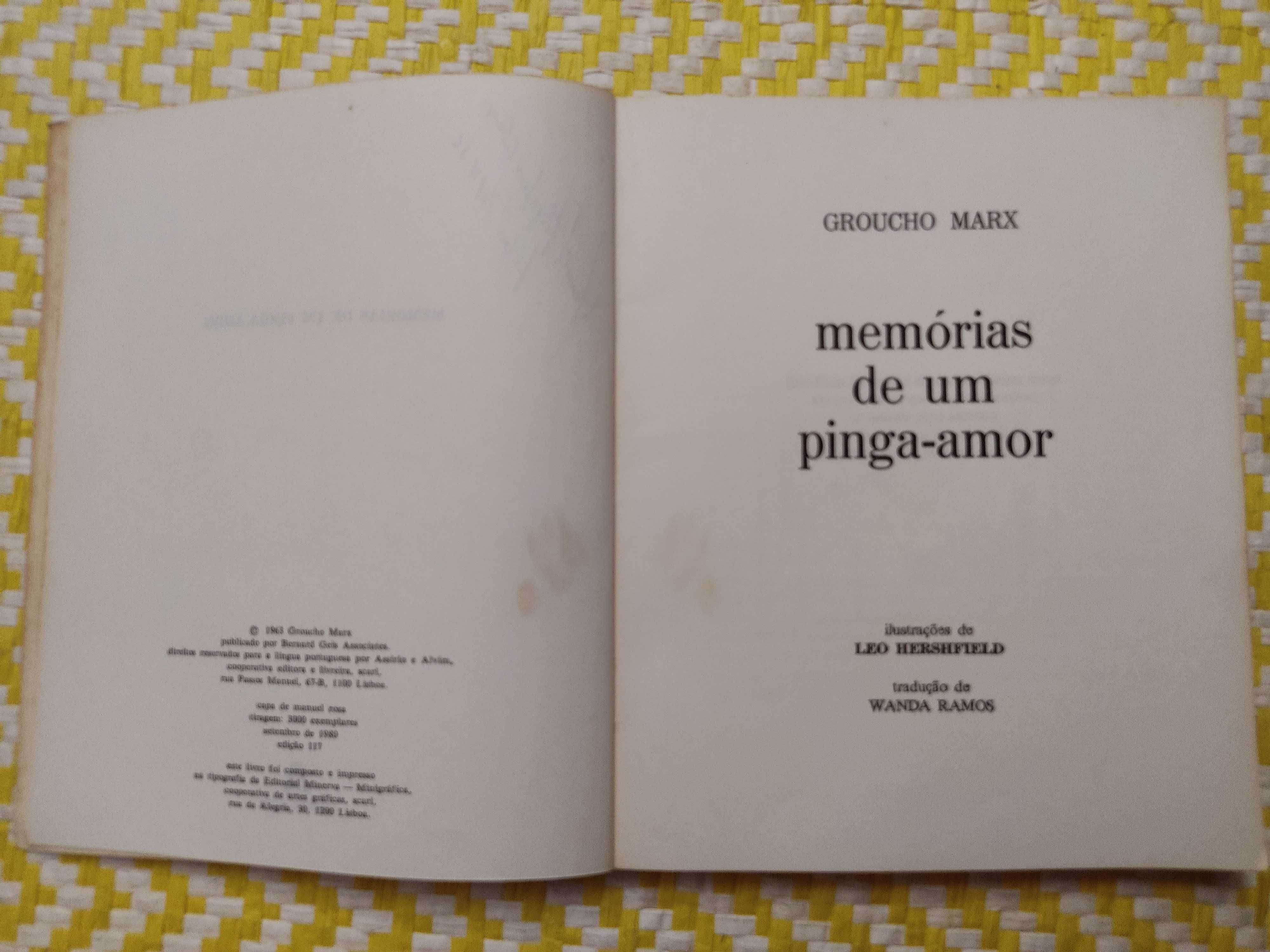 MEMÓRIAS DE UM PINGA-AMOR 
Groucho Marx 
Assírio  Alvim – 1980