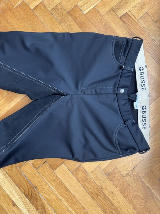 Busse bryczesy do jazdy konnej XXL 44 czarne jodhpur zimowe termiczne