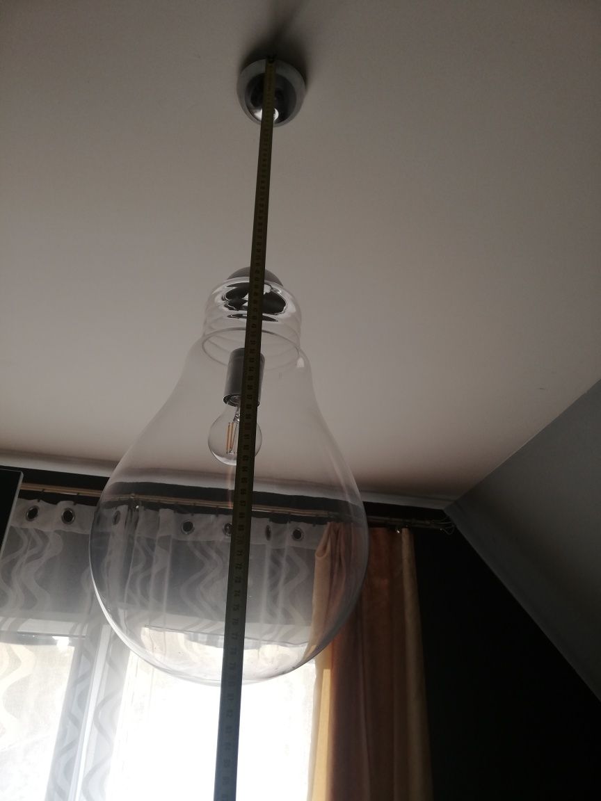 Lampa żyrandol w kształcie żarówki 80 cm modern