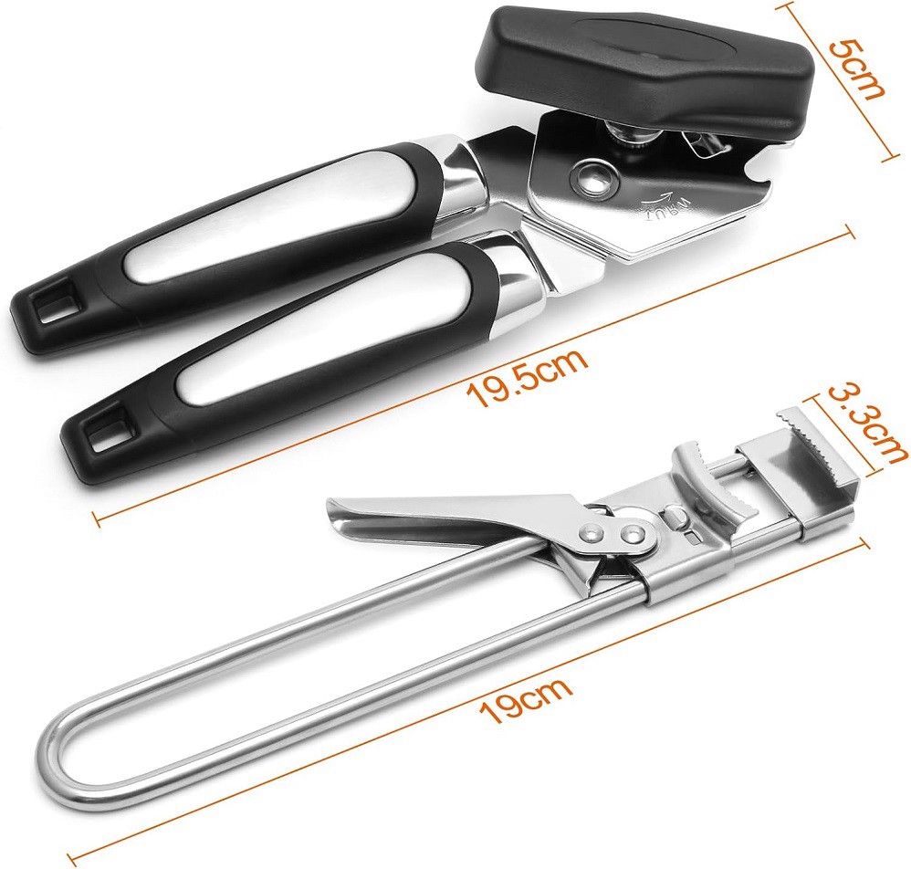 otwieracze do puszek słoików butelek inox 2 szt.