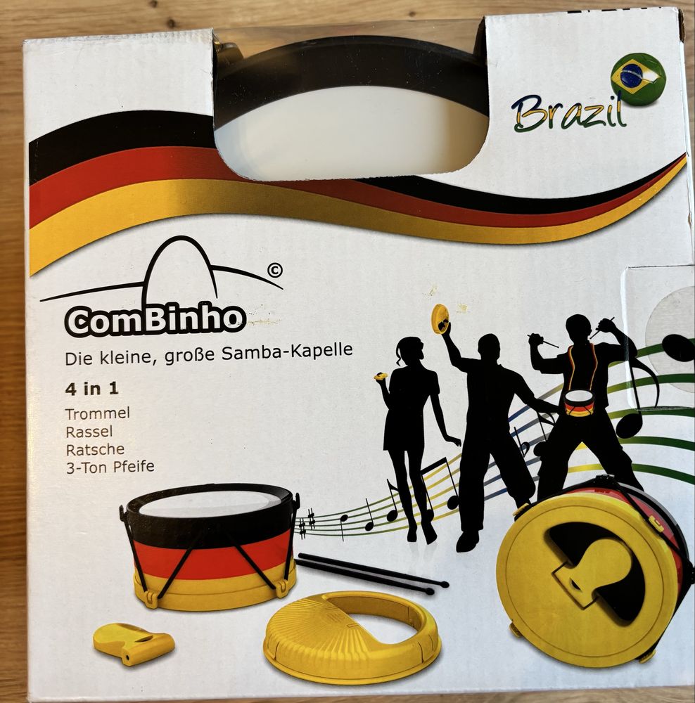 Instrumenty muzyczne - bębenek 4w1 Brazil ComBinho