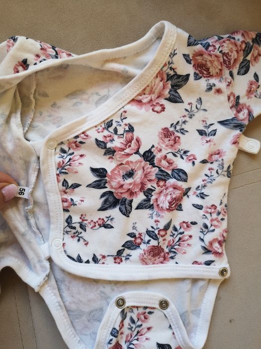 Komplet dla noworodka body kopertowe,półspiochy,spodnie baggy56-62cm/0