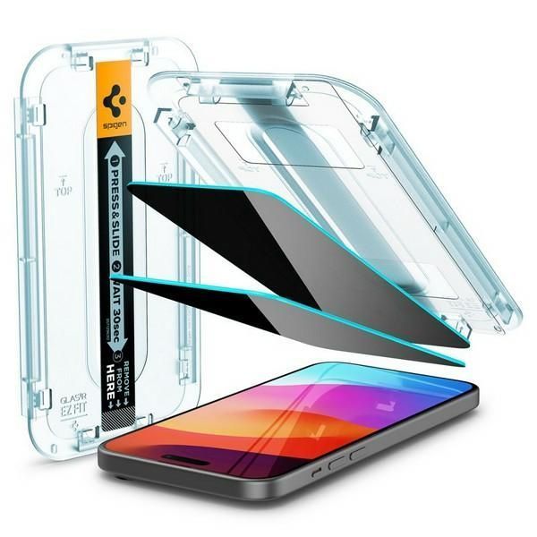 Szkło Hartowane Prywatyzujące Spigen Glas.tr do Iphone 15 Pro Max 6.7"