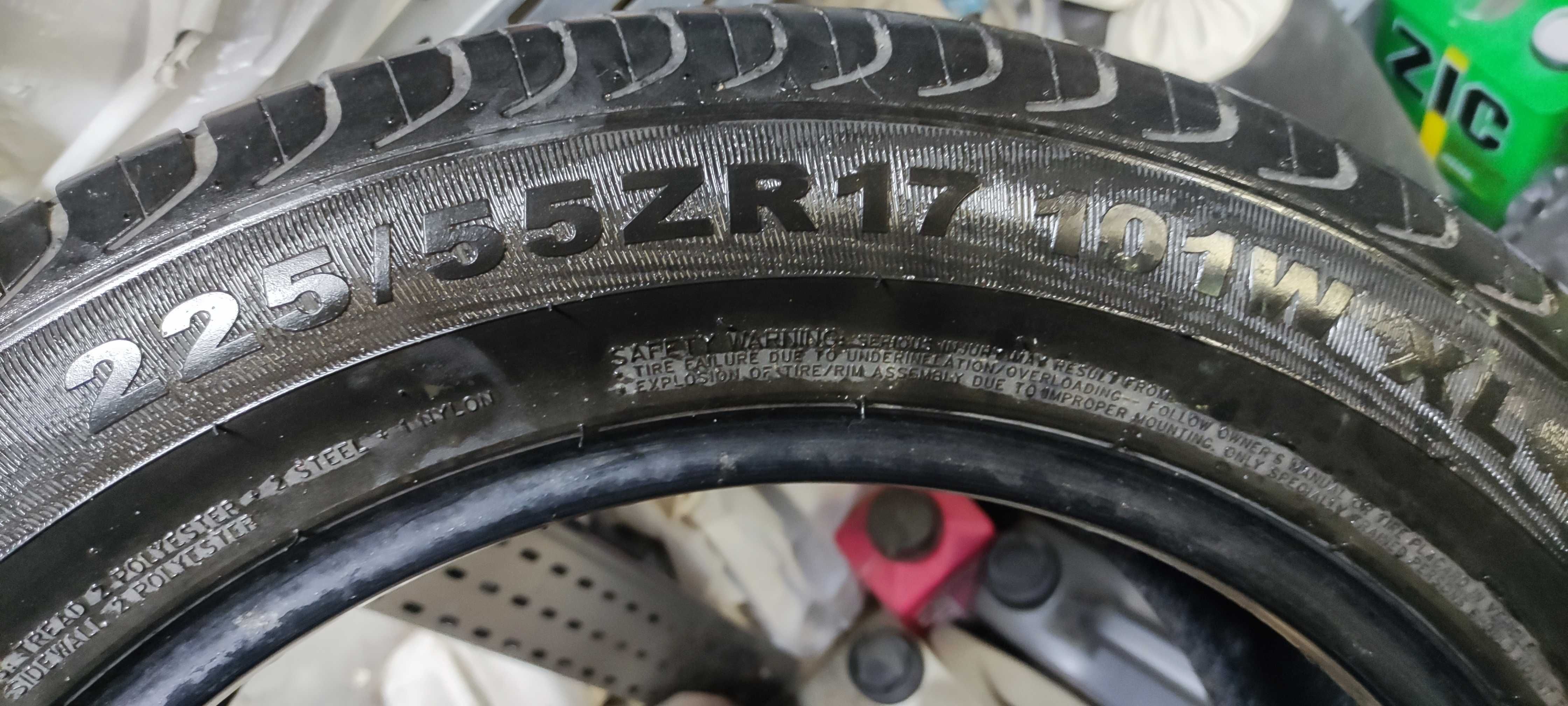 Продам б/у комплект своїх шин 225/55 R17 XL