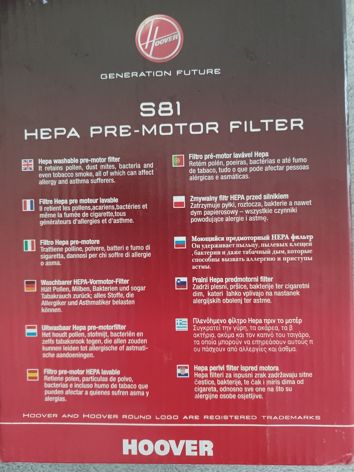 Filtr hepa S81 hover