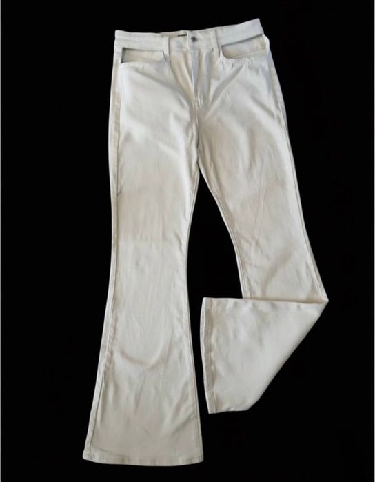 white bootcut jeans | flred клеш джинсы archive fashion