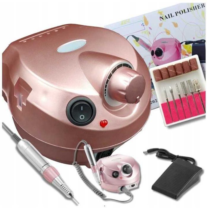Mocna Frezarka do Paznokci 65W Frezy Profesjonalna Manicure i Pedicure