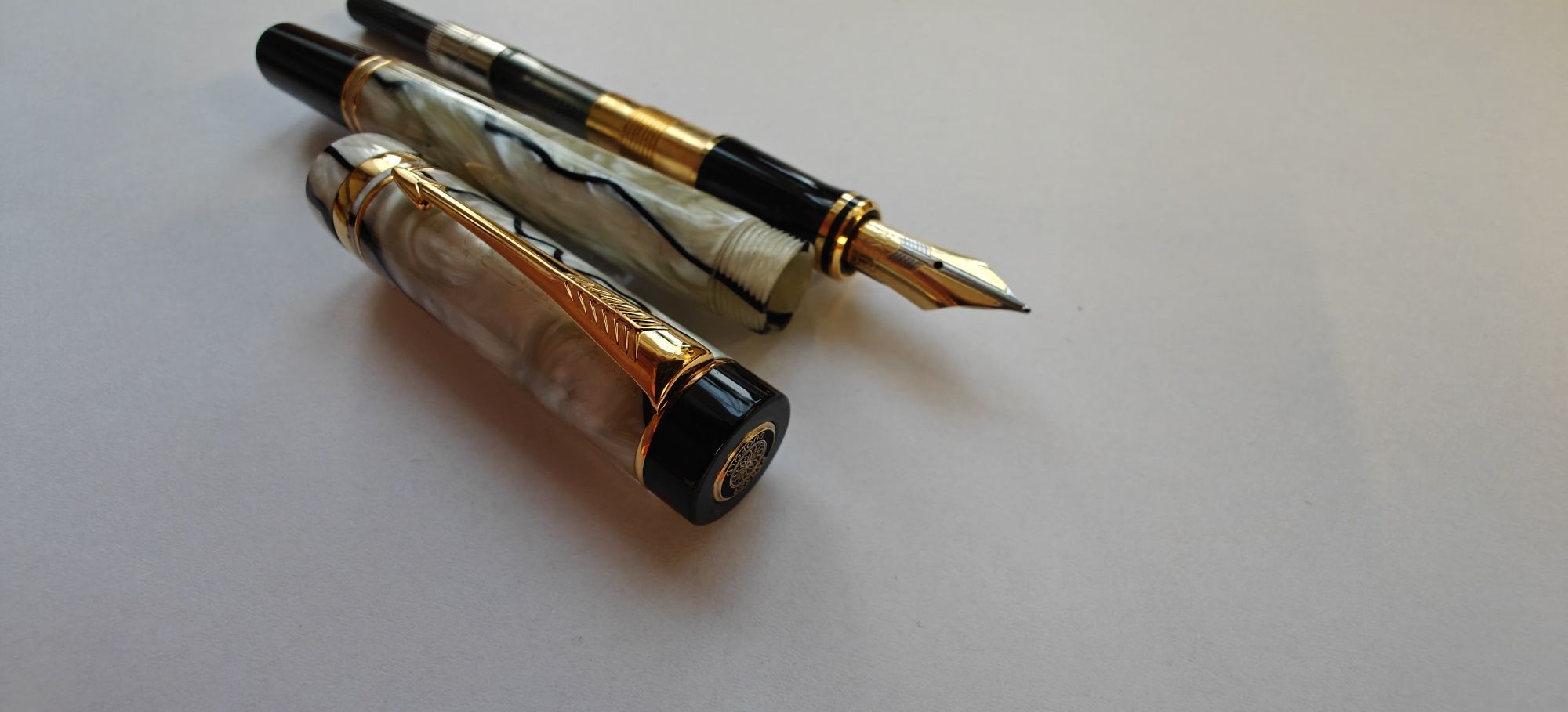 Pióro wieczne Parker Duofold International nowe pearl and black f