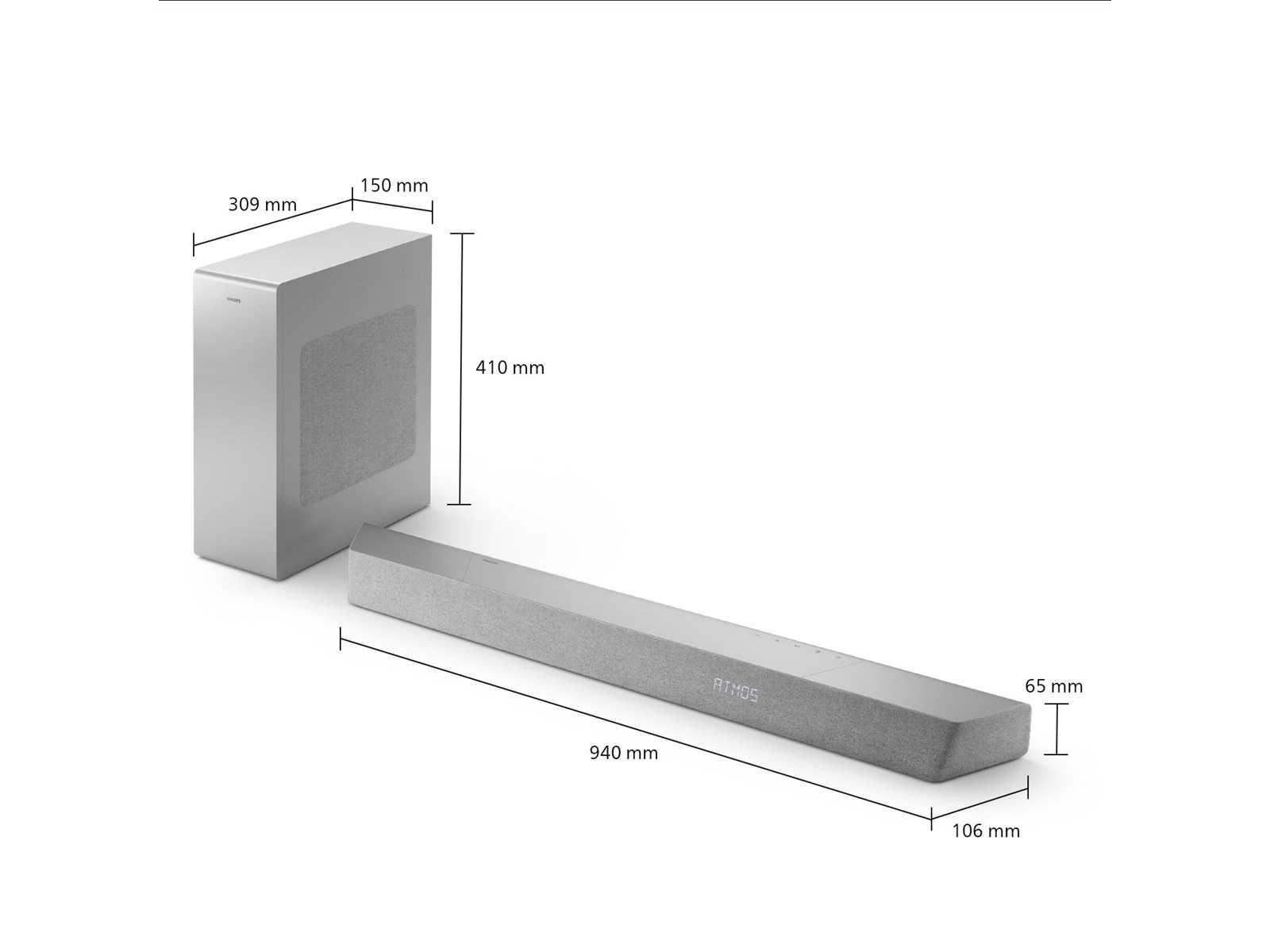 Kino Philips z bezprzewodowym subwooferem  3.1  TAB 8507/10 NOWE
