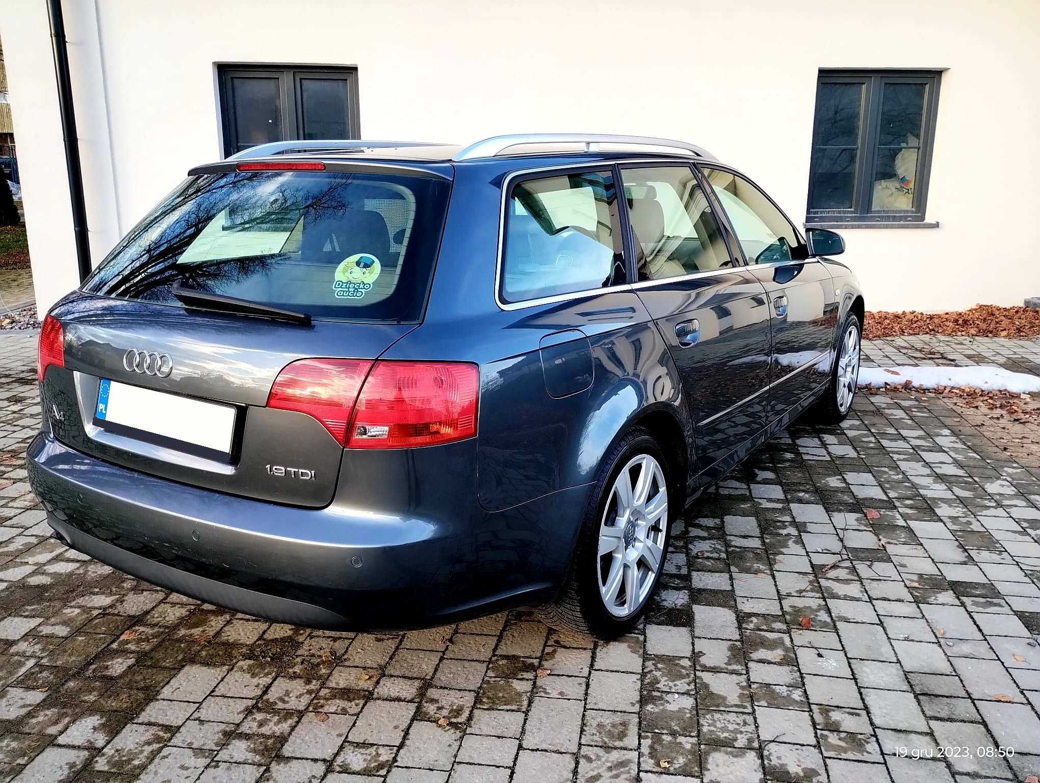 Audi A4 B7 1.9 TDI 116KM Avant Bezwypadkowy Jasna Skóra Oryginał