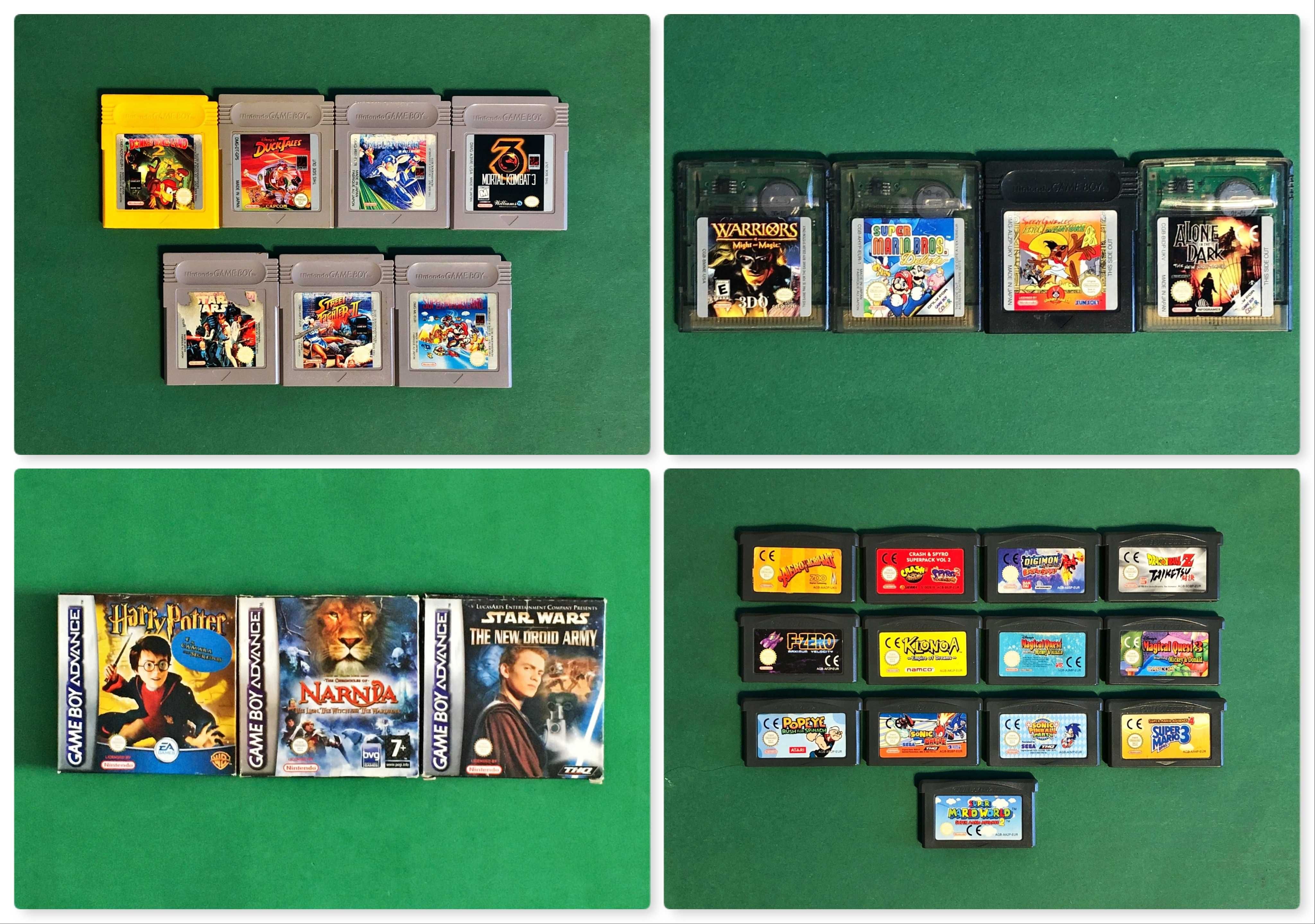 GAMEBOY Color Advance gb gbc gba Crash Donkey Kong Mario Sonic