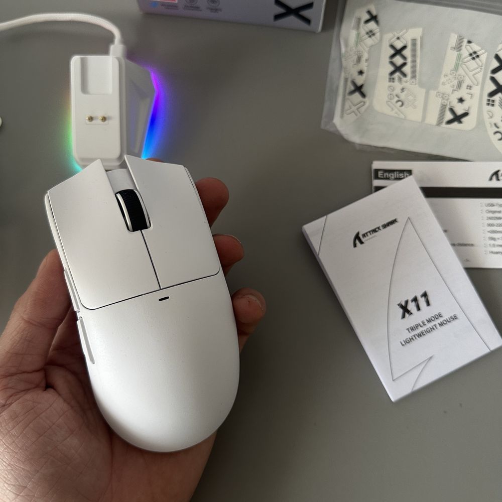 ‼️Безпровідна ігрова мишка Attack shark x11  (2,4\Bluetooth\USB) NEW‼️