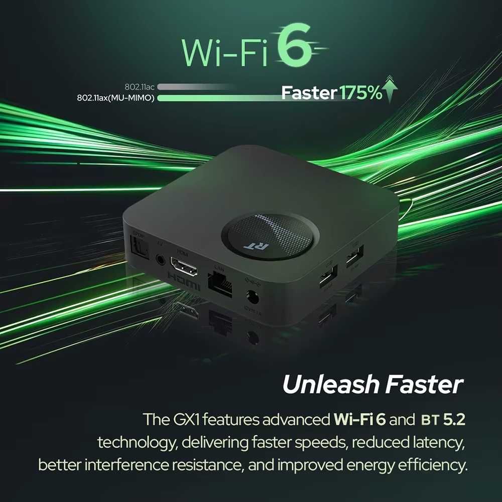 TV Box Rocktek GX1 4/32Gb Realtek 1325 GoogleTV 12 NETFLIX приставка