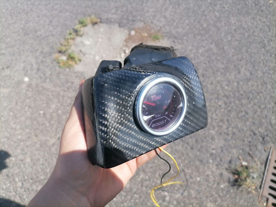 Suporte de manómetro mais manómetro pressão de turbo bmw e