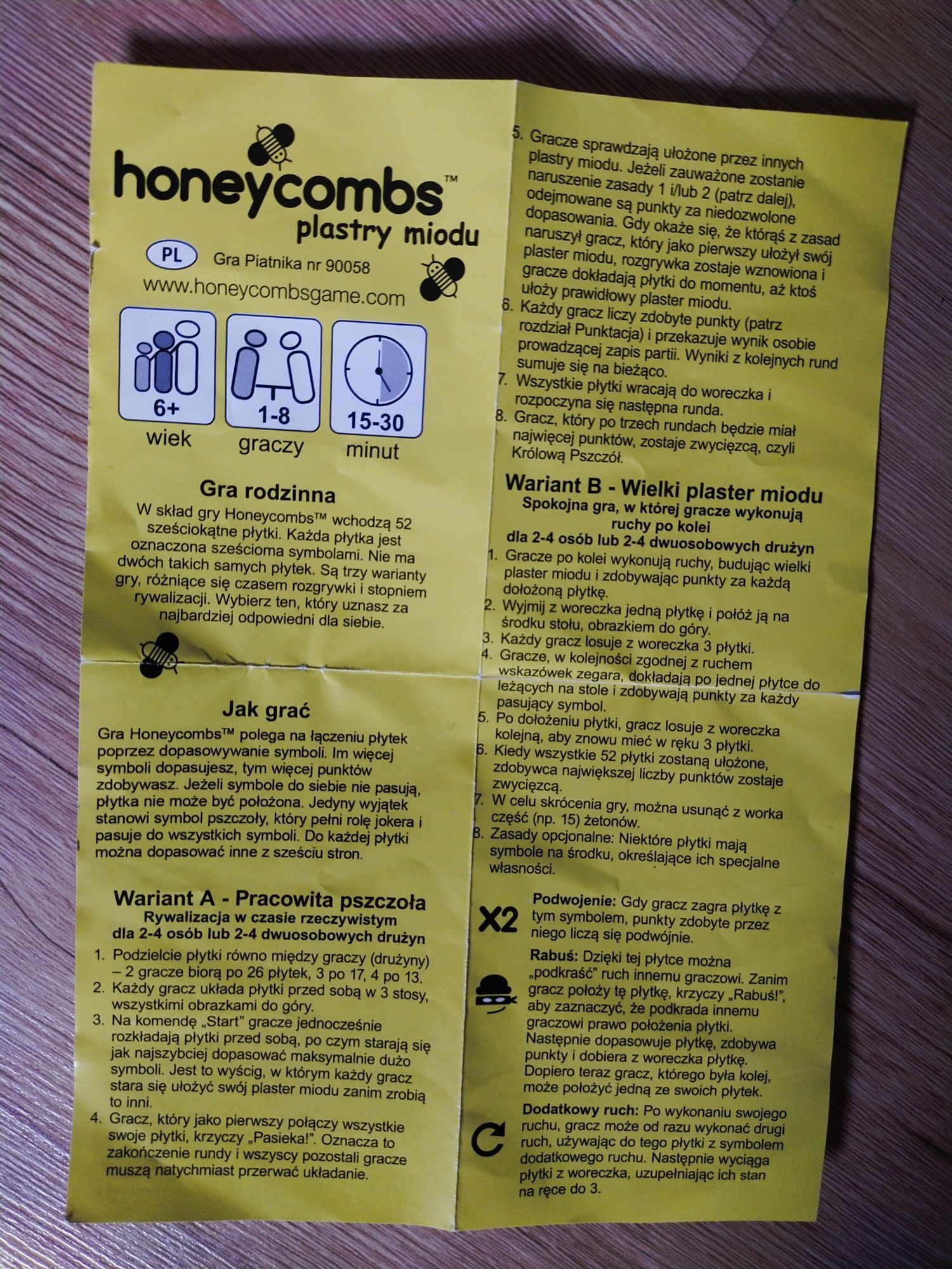 Gra honeycombs plastry miodu