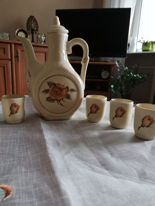 Piękny Ceramiczny Komplet z czasów PRL