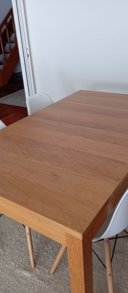 Mesa extensível madeira clara
