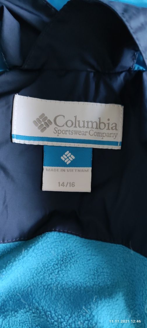 Columbia пуховик 60/40, 14-16 лет