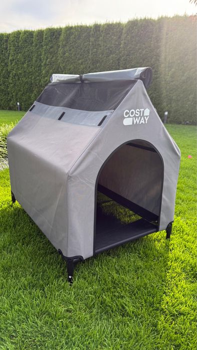 COSTWAY 2w1 buda i legowisko dla psa, domek 90x60cm