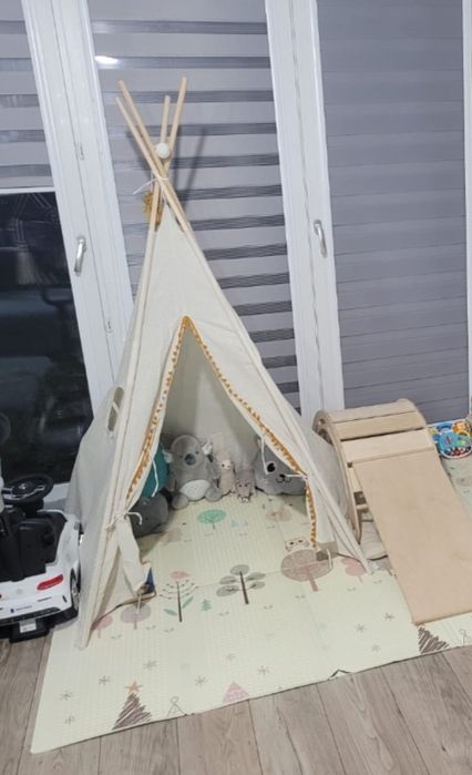 Tipi namiot baza dla dzieci beżowy