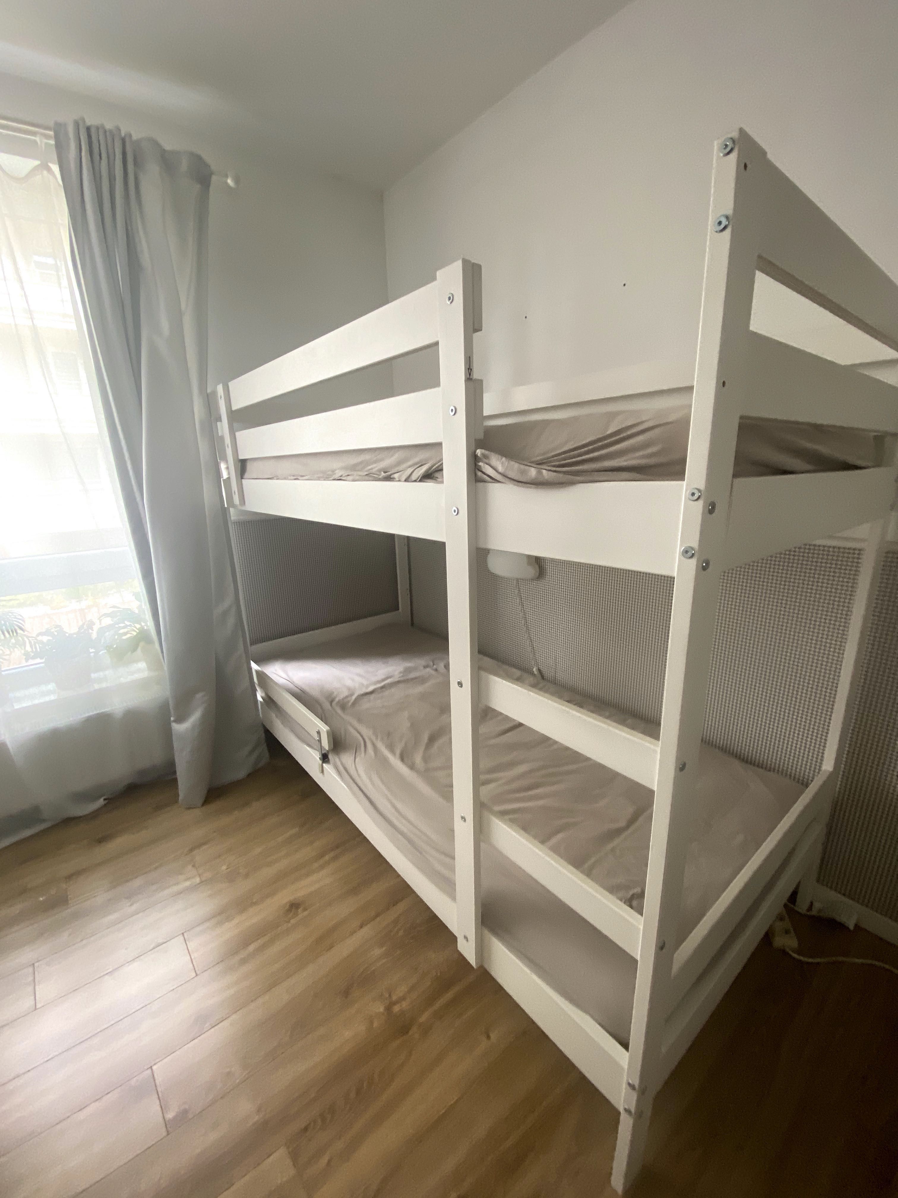 Rama łóżka piętrowego dla dzieci biała Mydal Ikea 90x200 cm