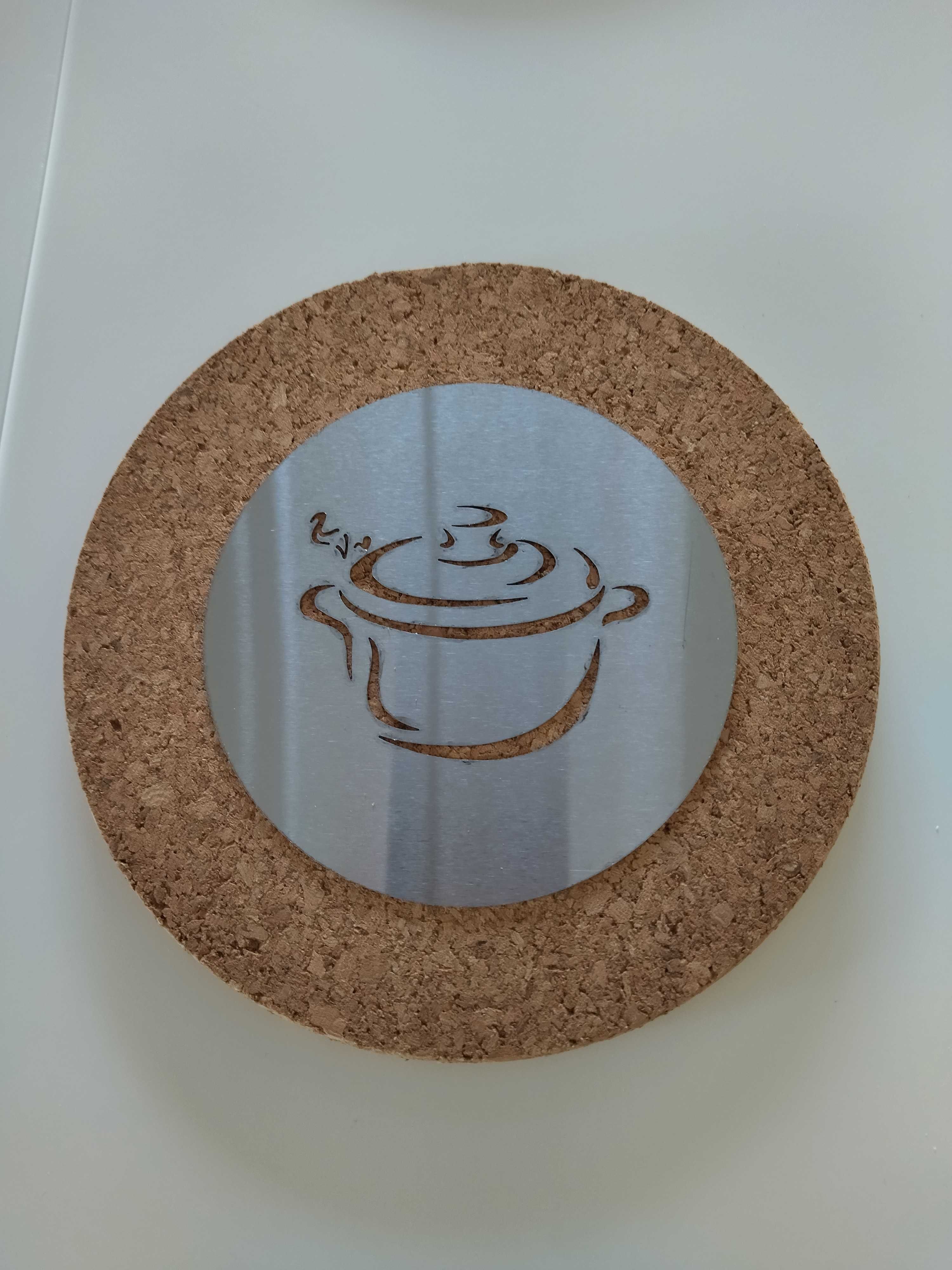 Base para tacho, em cortiça, 19cm