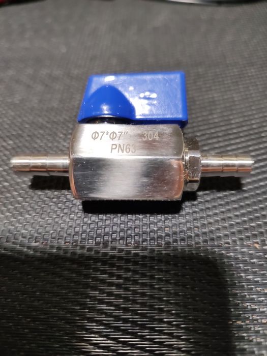 Zawór kulowy stal nierdzewna wężyk 7mm