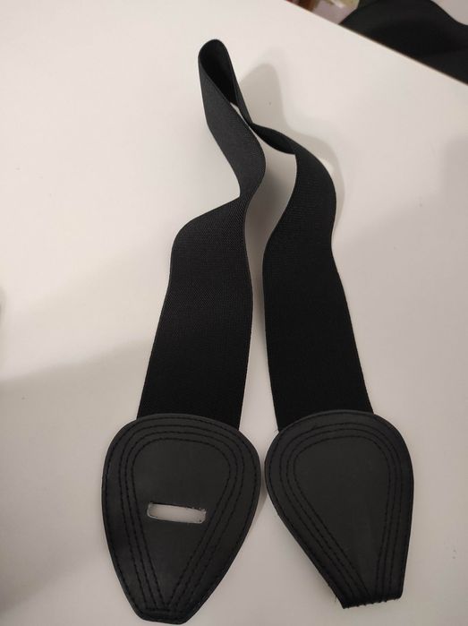 Pas szeroki czarny alt goth rock ozdobny