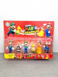 Figurki Super Mario 3D World 6szt Luigi