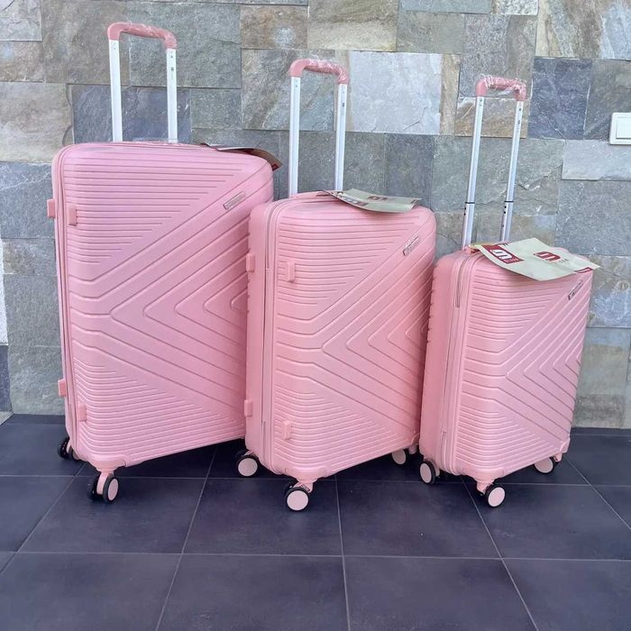 Дорожній чемодан на 8 колес ПОЛІПРОПІЛЕН Сумка Валіза Дорожный чемодан