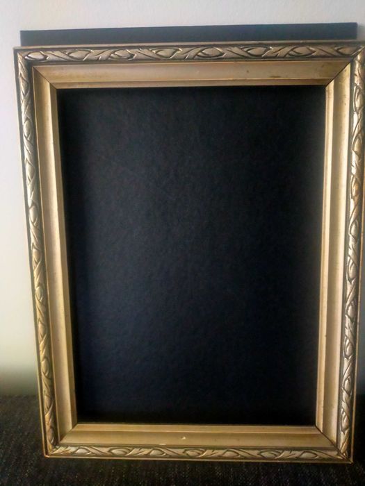 Stara, drewniana ramka na obraz kolor srebrny