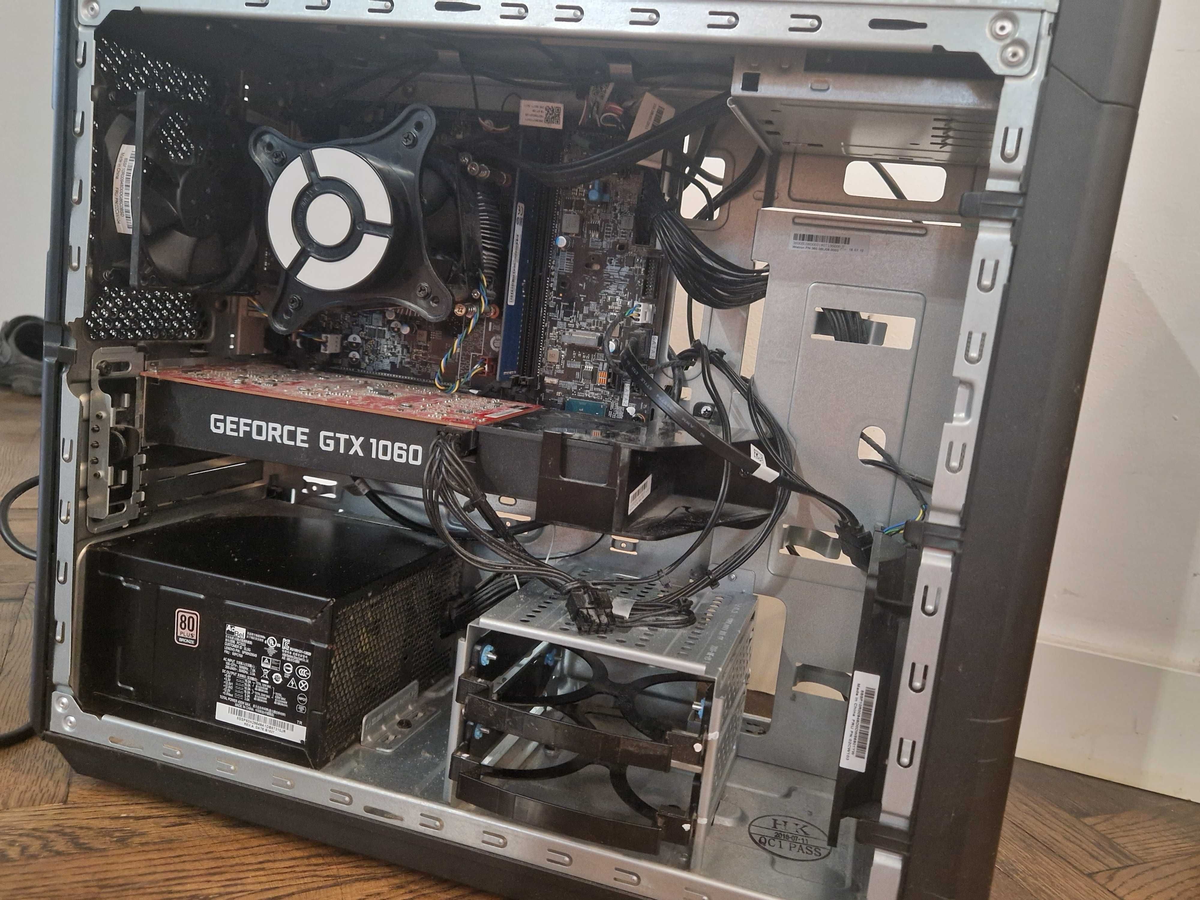 Komputer stacjonarny GeForce GTX1060 6GB używany bez dysku twardego
