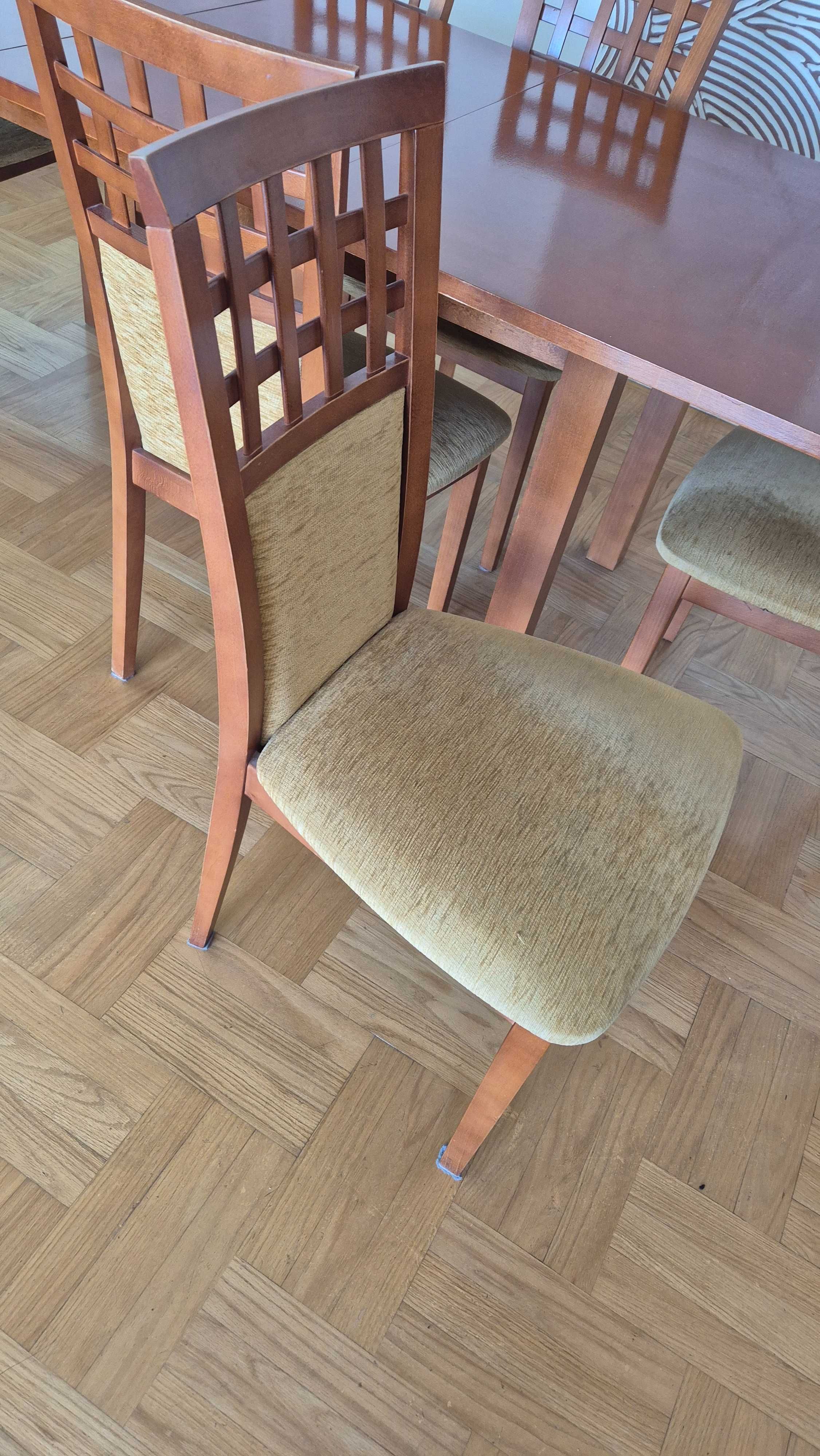 Stół rozkładany 150-200x90x76 oraz 6 krzeseł