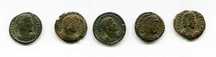 Lote 5 x Moedas Romanas Originais 300 - 400 DC RARO