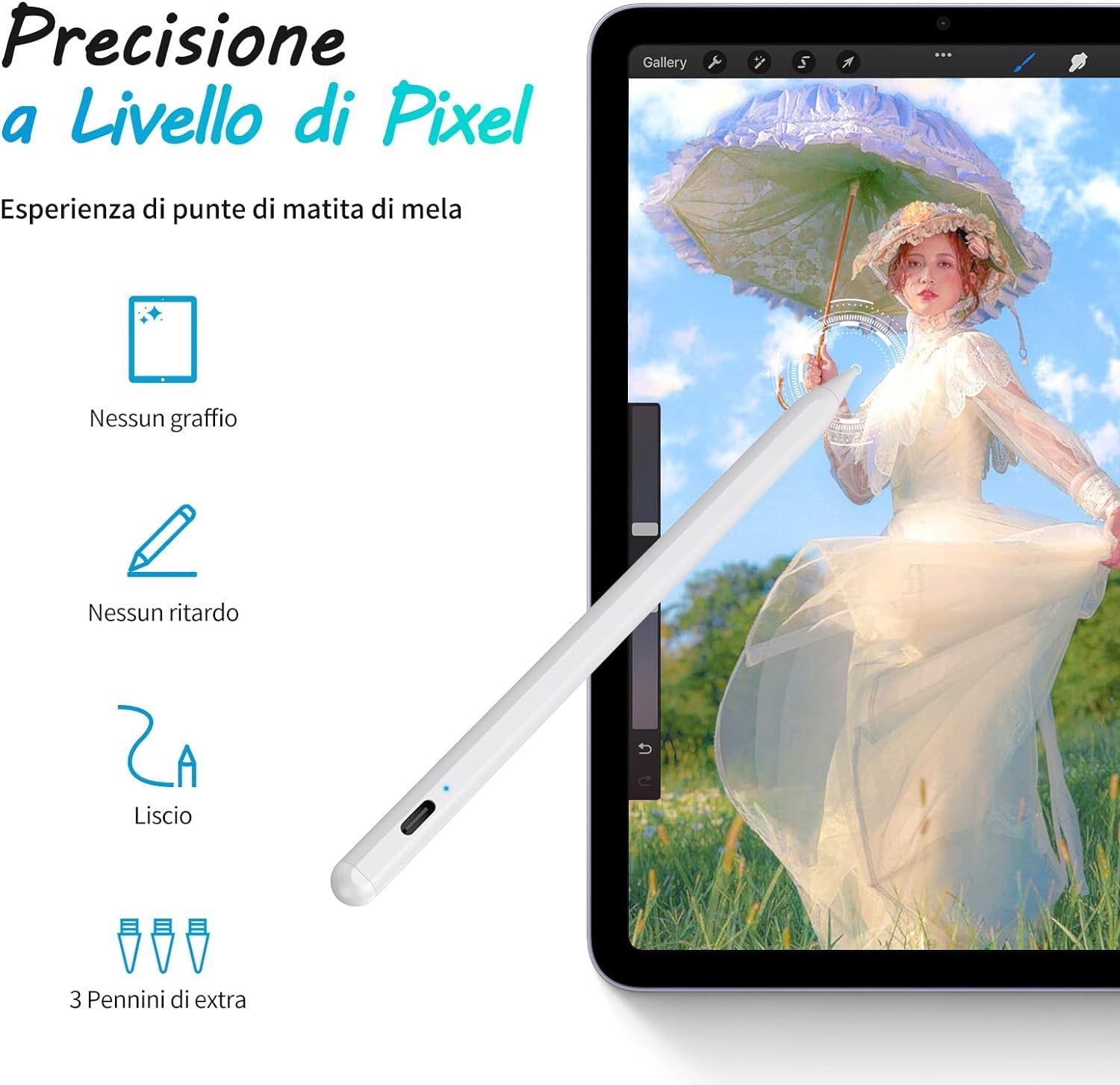 Rysik do iPada 2018- 2022 szybkie ładowanie