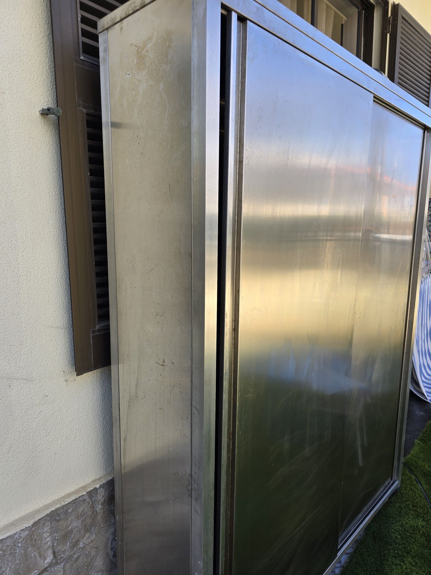 Movel inox com 3 prateleiras