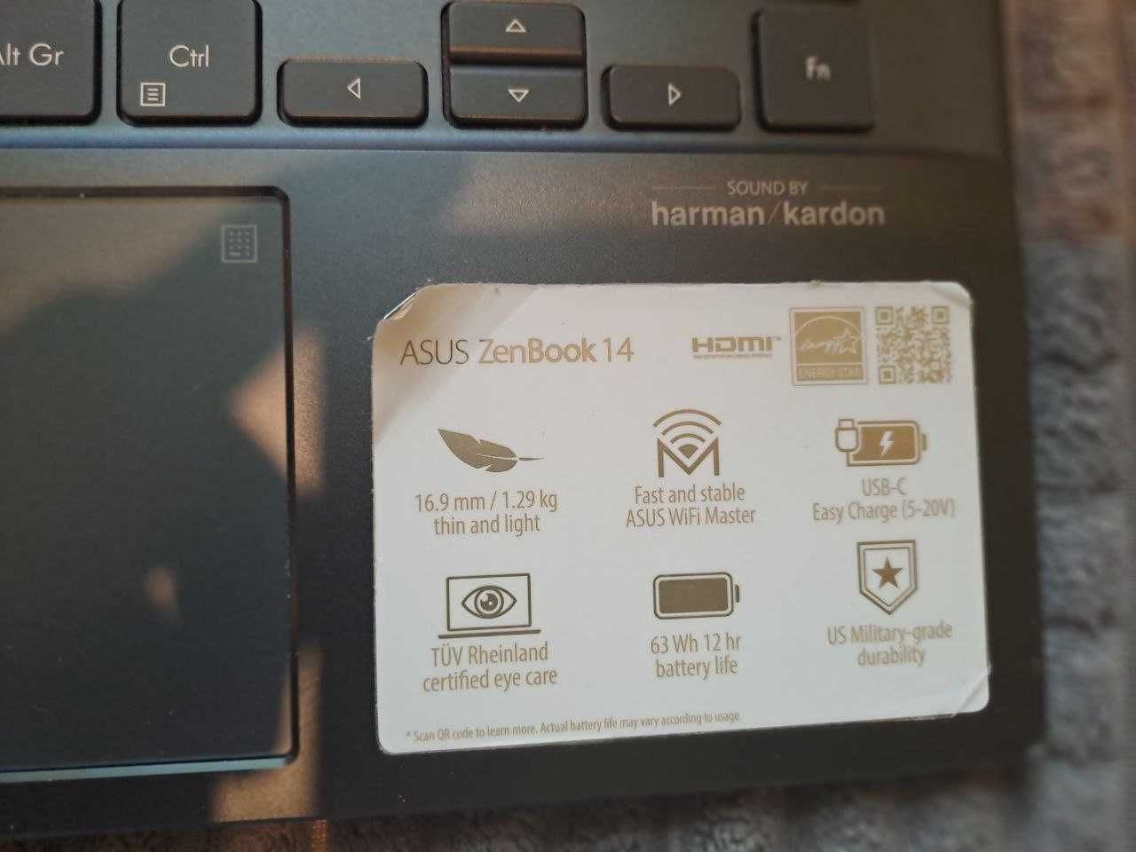 Laptop ASUS ZenBook 14 UX435EG – i5/16GB/512GB SSD