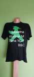Czarny tshirt z zielonym i czerwonym ludzikiem B&C rozm.M