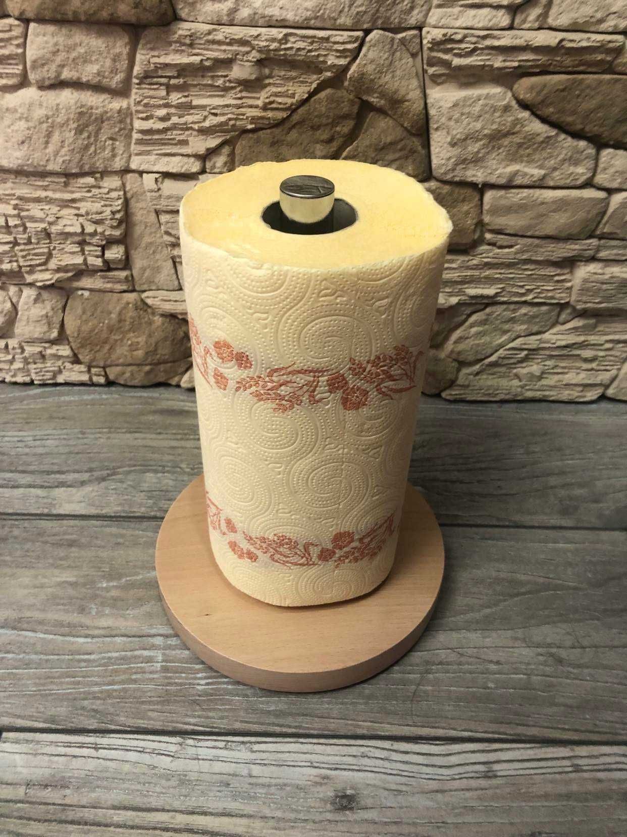 Stojak drewniany  na ręcznik papierowy kuchenny KOLORY