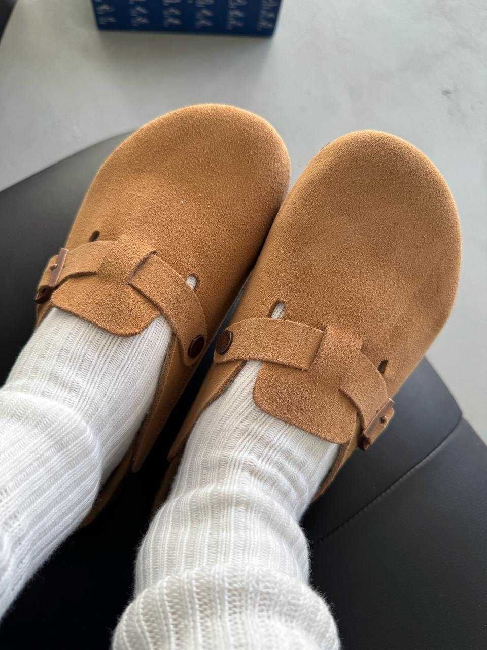 Капці Birkenstock Boston Coffee premium клоги