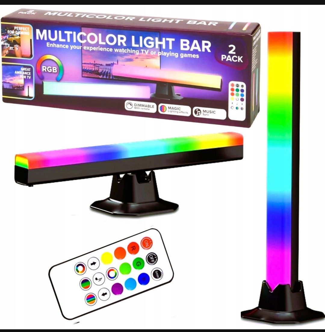 Zestaw słupków LED multicolor light bar