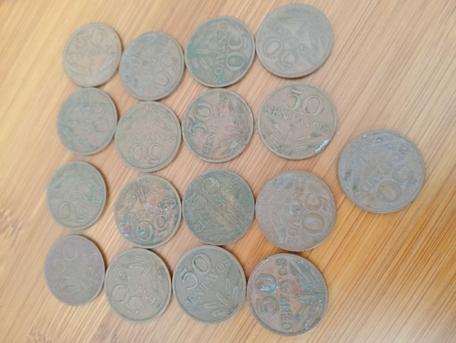 Conjunto de moedas de 50 centavos. Diversas datas (180 moedas)