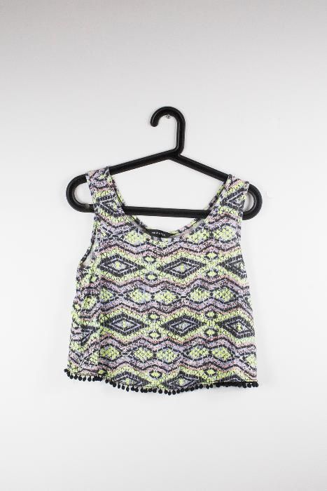 Top koronka Aztec neonowy new look